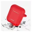USAMS Apple Airpods szilikon tok+ nyakpánt, piros