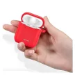 USAMS Apple Airpods szilikon tok+ nyakpánt, piros