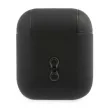 BMW Airpods 1/2 Geniune Leather Silver Logo valódi bőr (BMA2SSLBK) tok, fekete