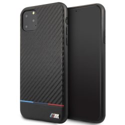   BMW iPhone 11 Pro Max Carbon Tricolor (BMHCN65PUCART) hátlap, tok, fekete