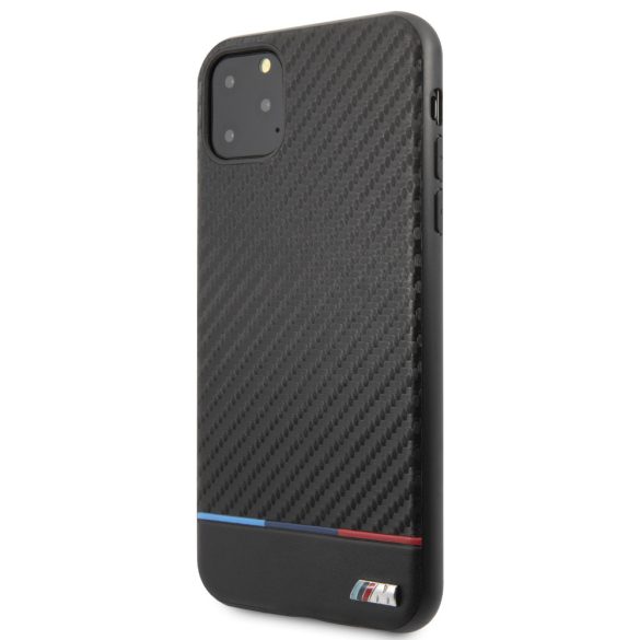 BMW iPhone 11 Pro Max Carbon Tricolor (BMHCN65PUCART) hátlap, tok, fekete