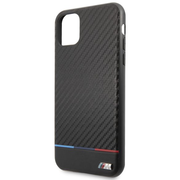 BMW iPhone 11 Pro Max Carbon Tricolor (BMHCN65PUCART) hátlap, tok, fekete