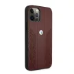 BMW BMHCP12LRSPPR iPhone 12 Pro Max 6,7" Leather Curve Perforate hátlap, tok, bordó