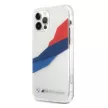 BMW BMHCP12LSKTGT iPhone 12 Pro Max 6,7" Motorsport Tricolor hátlap, tok, átlátszó