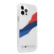 BMW BMHCP12LSKTGT iPhone 12 Pro Max 6,7" Motorsport Tricolor hátlap, tok, átlátszó