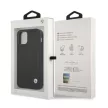 BMW BMHCP12MRCDPK iPhone 12/12 Pro 6,1", Leather Deboss Collection tok, fekete