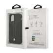 BMW BMHCP12MRSCSK iPhone 12/12 Pro 6,1", Leather Perforate hátlap, tok, fekete