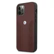BMW BMHCP12MRSPPR iPhone 12/12 Pro 6,1", Leather Curve Perforate hátlap, tok, bordó