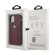 BMW BMHCP12MRSPPR iPhone 12/12 Pro 6,1", Leather Curve Perforate hátlap, tok, bordó