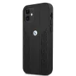 BMW BMHCP12SRSPPPK iPhone 12 mini 5,4", Leather Perforate hátlap, tok, fekete