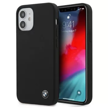   BMW BMHCP12SSILBK iPhone 12 mini 5,4", Silicone Signature hátlap, tok, fekete