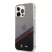 BMW iPhone 13 Pro Silicone Tricolor Stripes (BMHCP13LMHLPK) hátlap, tok, átlátszó