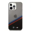 BMW iPhone 13 Pro Silicone Tricolor Stripes (BMHCP13LMHLPK) hátlap, tok, átlátszó