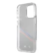 BMW iPhone 13 Pro Silicone Tricolor Stripes (BMHCP13LMHLPK) hátlap, tok, átlátszó