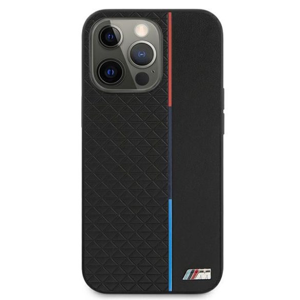 BMW iPhone 13 Pro M Collection Triangles (BMHCP13LTRTBK) hátlap, tok, fekete