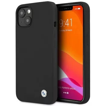   BMW BMHCP13SSILBK iPhone 13 mini 5,4", Silicone Signature hátlap, tok, fekete