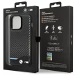 BMW BMHCP13X22NBCK iPhone 13 Pro Max 6.7", Leather Carbon hátlap, tok, fekete