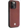 BMW BMHCP14L22RFGR Leather Diamond Pattern iPhone 14 Pro 6.1" tok, bordó