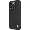 BMW iPhone 14 Pro Leather Quilted (BMHCP14L22RQDK) eredeti bőr hátlap, tok, fekete