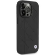 BMW iPhone 14 Pro Leather Quilted (BMHCP14L22RQDK) eredeti bőr hátlap, tok, fekete