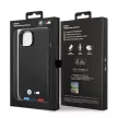 BMW BMHCP14M22PTDK Leather Stamp Tricolor iPhone 14 Plus 6.7 " hátlap, bőr tok, fekete