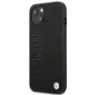 BMW BMHCP14MSLLBK Leather Stamp iPhone 14 Plus 6.7 " hátlap, bőr tok, fekete