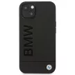 BMW BMHCP14MSLLBK Leather Stamp iPhone 14 Plus 6.7 " hátlap, bőr tok, fekete