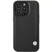 BMW BMHCP14X22RBDK Leather Blue Dots iPhone 14 Pro Max 6.7" hátlap, bőr tok, fekete