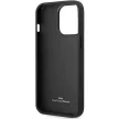 BMW BMHCP14X22RBDK Leather Blue Dots iPhone 14 Pro Max 6.7" hátlap, bőr tok, fekete