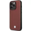 BMW BMHCP14X22RFGR Leather Diamond Pattern iPhone 14 Pro Max 6.7" hátlap, bőr tok, bordó