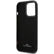 BMW iPhone 14 Pro Max 6,7" black Leather Card Slot (BMHCP14X22RSEPK) hátlap, tok, fekete