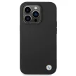 BMW BMHCP14XSILBK iPhone 14 Pro Max 6,7", Silicone Metal Logo hátlap, tok, fekete