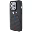 BMW BMHCP15L22NSTB Stamped Tricolor Stripe iPhone 15 Pro 6.1" tok, fekete