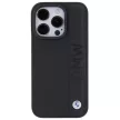 BMW BMHCP15L22RDPK Leather Textured & Stripe iPhone 15 Pro 6.1" hátlap, tok, fekete