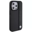 BMW BMHCP15L22RDPK Leather Textured & Stripe iPhone 15 Pro 6.1" hátlap, tok, fekete