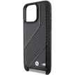 BMW BMHCP15L23PSCCK iPhone 15 Pro 6.1", M Edition Carbon Stripe & Strap M Edition hátlap, tok, fekete