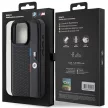 BMW iPhone 15 Pro Perforated Tricolor Line (BMHCP15L23PUPVK) hátlap, tok, fekete