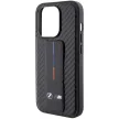 BMW Grip Stand Smooth & Carbon iPhone 15 Pro hátlap, tok, fekete