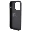 BMW Grip Stand Smooth & Carbon iPhone 15 Pro hátlap, tok, fekete