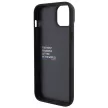 BMW BMHCP15M22PTDK Leather Stamp Tricolor iPhone 15 Plus 6.7" eredeti bőr tok, fekete