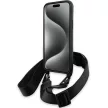 BMW BMHCP15S23PSVTK iPhone 15/14/13, M Edition Carbon Tricolor Lines & Strap hátlap, tok, fekete