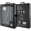 BMW BMHCP15S23PSVTK iPhone 15/14/13, M Edition Carbon Tricolor Lines & Strap hátlap, tok, fekete