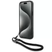 BMW BMHCP15S23RMRLK iPhone 15 6.1", Signature Leather Wordmark zsinór, hátlap, tok, fekete
