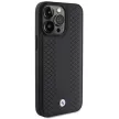 BMW BMHCP15X22RFGK iPhone 15 Pro Max 6.7" Leather Diamond Pattern, hátlap, tok, fekete