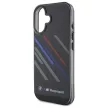 BMW iPhone 16 Plus Motosport IML Random Stripes (BMHCP16M23HTRAK) hátlap, tok, fekete