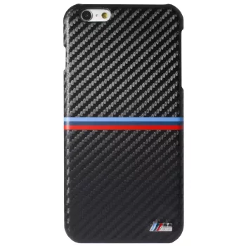   BMW iPhone 6 Plus/6S Plus Hard Carbon Inspiration Stripe Horizontal (BMHCP6LMSSCA) hátlap, tok, fekete