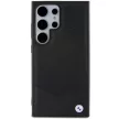 BMW BMHCS24L23RCGPK S24 Ultra , hátlap, bőr tok Signature Leather Crossing Lines Pattern, fekete