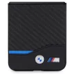 BMW Leather Carbon bőr tok Samsung Galaxy Z Flip 5, fekete