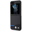 BMW Leather Carbon bőr tok Samsung Galaxy Z Flip 5, fekete