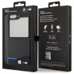 BMW Leather Carbon bőr tok Samsung Galaxy Z Flip 5, fekete